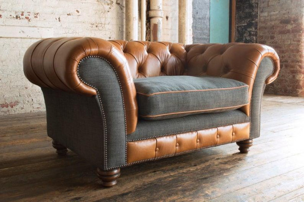 New luxurious upholstery luxury class classic Chesterfield armchair 1 seater soft
