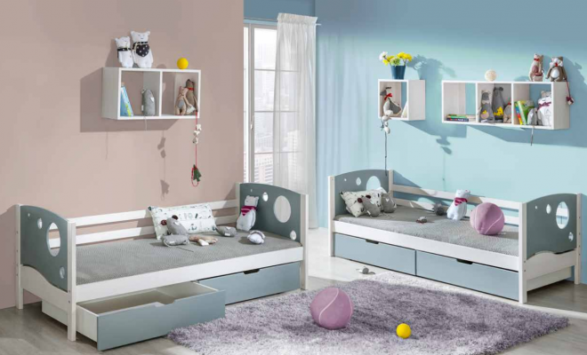 Bunk bed, loft bed, children's bed, 5 colors, Scandinavian pine wood, children's room