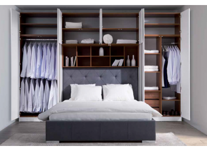 Wardrobe, bed, beds, wall cabinet, upholstery, cabinets, closet, bedroom, new.