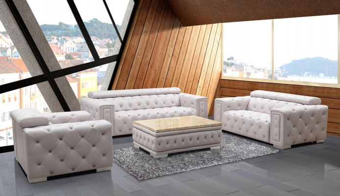 Couch Set Upholstery Leather Design Chesterfield Sofa Set 3+2 Seater New