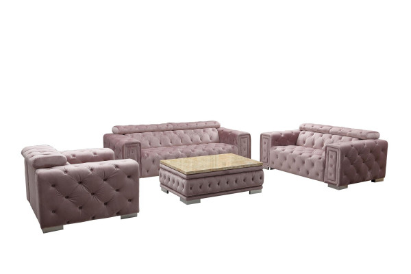 Couch Set Upholstery Design Chesterfield Sofa Set 3+2+1 9914 Textile