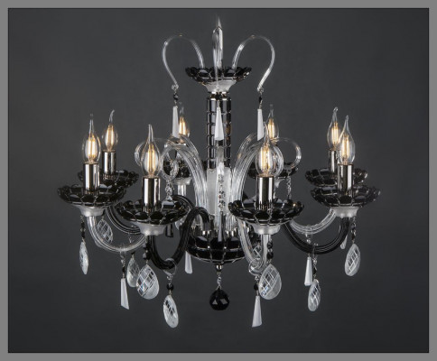 Chandelier Bohemia Ceiling Light Black Crystal Lamp Lamps Lights New