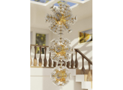 Crystal Chandelier Ceiling Light Hanging Lamp Bohemia Flower Lamp New