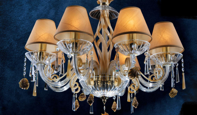 Luster Crystal Chandelier Hanging Light Bohemia Ceiling Lamp