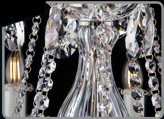 Royal Palace Bohemia Chandelier Ceiling Lamp Luminaire 8x Lamps
