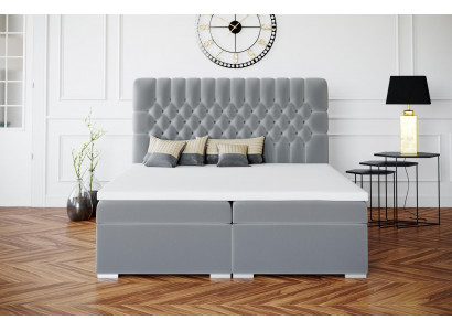 Box spring bed hotel double Chesterfield luxury beds upholstery box function
