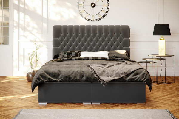 Box spring bed hotel double Chesterfield luxury beds upholstery box function