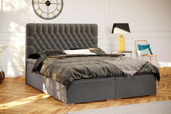 Box spring bed hotel double Chesterfield luxury beds upholstery box function