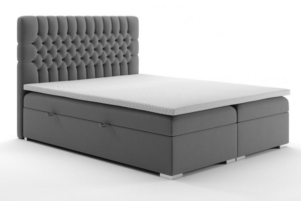 Box spring bed hotel double Chesterfield luxury beds upholstery box function