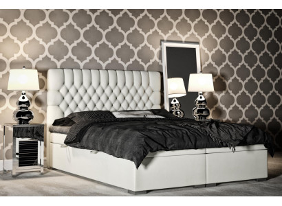 Box spring bed hotel double Chesterfield luxury beds upholstered box function