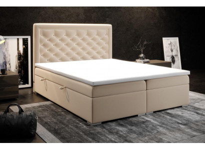 Chesterfield box spring bed hotel double luxury beds upholstered box function