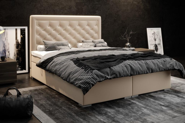 Chesterfield box spring bed hotel double luxury beds upholstered box function