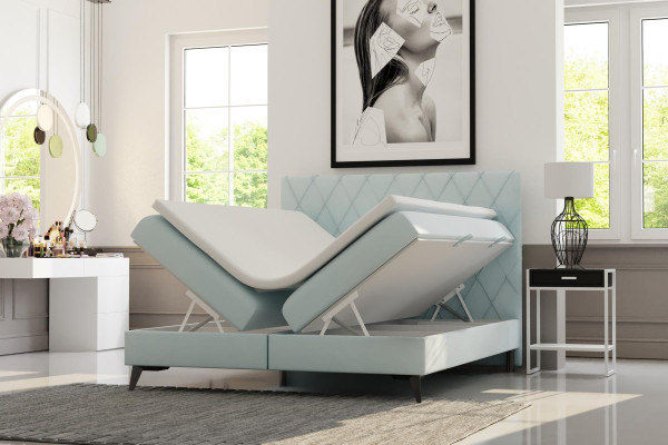 Chesterfield box spring bedroom bed double beds upholstery box function