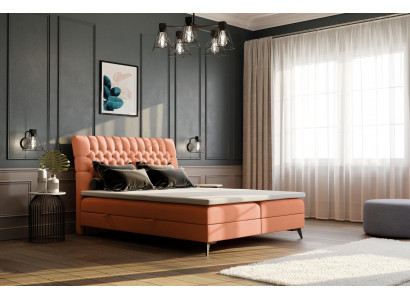 Chesterfield Box Spring Bed Double Design Beds Upholstered Box Function Hotel