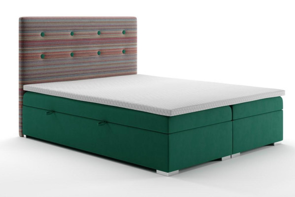 Chesterfield Bett Boxspring Hotel Double Complete Set Topper Mattress Beds New