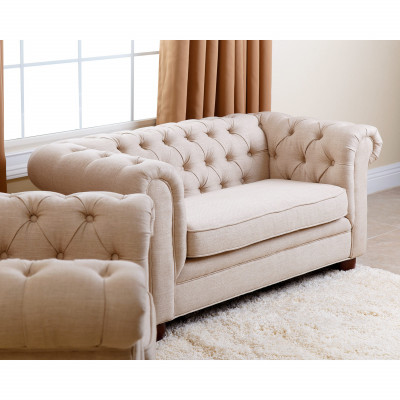 Country House Two-Seater - Chesterfield Sofa Comfortable Couch Fabric jvmoebel ®
