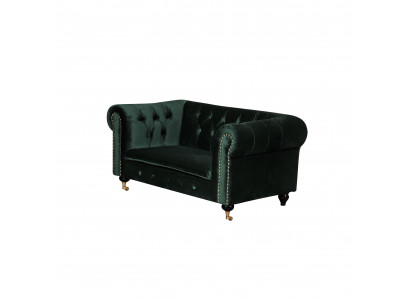 Chesterfield 2-Seater Classic Luxury Decor Rococo Baroque Sofa Textile