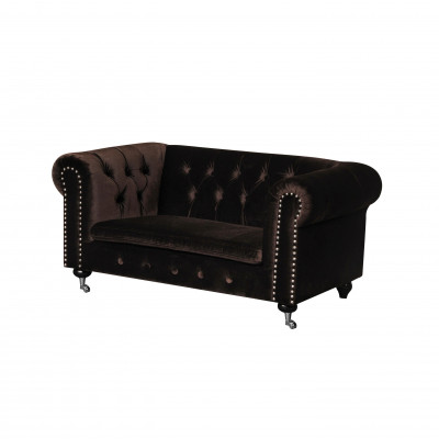 jvmoebel ® - Leather Sofa Couch Royal Brown Upholstery Two-Seater Couch Set New