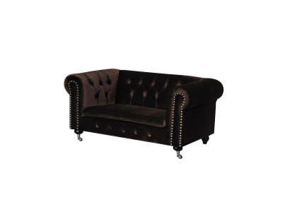 jvmoebel ® - Leather Sofa Couch Royal Brown Upholstery Two-Seater Couch Set New