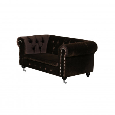 jvmoebel ® - Leather Sofa Couch Royal Brown Upholstery Two-Seater Couch Set New
