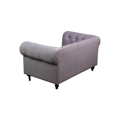 Chesterfield 2-seater classic luxury baroque rococo fabric leather sofa couch