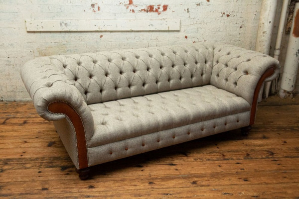 Chesterfield 3 Seater Classic Luxury Baroque Rococo Couch Sofa Textile Couch