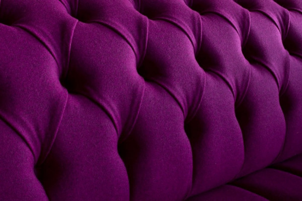 Chesterfield 3-Seater Classic Luxury Purple Pink Rose Sofa Couch Textile Couch