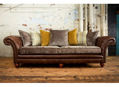 Classic Luxury Baroque Rococo Sofa Couch Chesterfield Sofa Textile Leather Couch