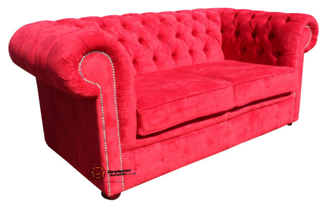 jvmoebel ® Leather Sofa Couch - Design Upholstery Two-Seater Couch Set Red New