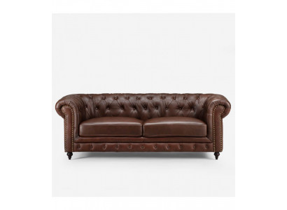 Chesterfield 3-Seater Classic Luxury Baroque Rococo Sofa Textile Leather Couch New