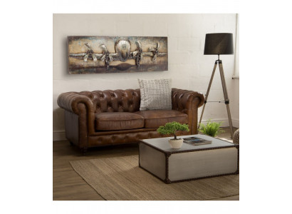 jvmoebel ® Leather Sofa Couch - Design Upholstery Two-Seater Couch Suite Brown