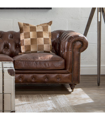 jvmoebel ® Leather Sofa Couch - Design Upholstery Two-Seater Couch Suite Brown