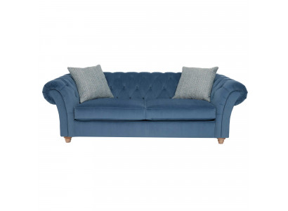 jvmoebel ® Leather Sofa Couch - Designer Upholstery Two-Seater Couch Suite Blue New