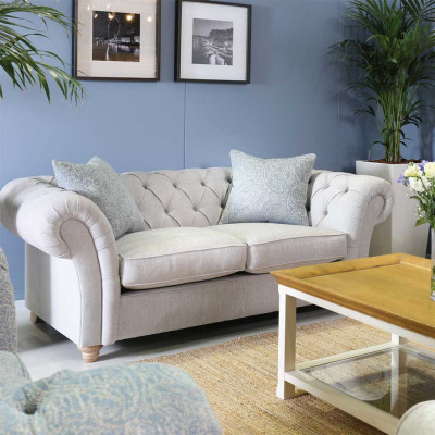 jvmoebel ® Leather Sofa Couch - Designer Upholstery Two-Seater Couch Suite Blue New