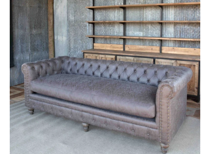 Chesterfield 3 Seaters Classic Luxury Baroque Rococo Sofa Textile Leather Couch