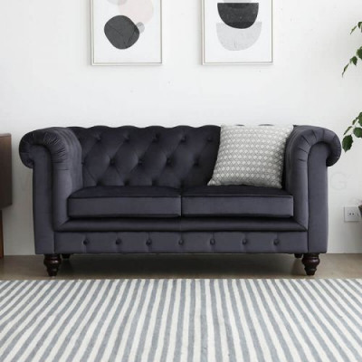 Sofa Luxury Textile Chesterfield Couch Sofas Upholstery 2-Seater Double Seater