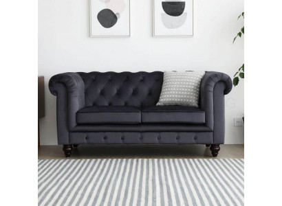 Sofa Luxury Textile Chesterfield Couch Sofas Upholstery 2-Seater Double Seater