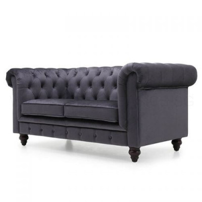 Sofa Luxury Textile Chesterfield Couch Sofas Upholstery 2-Seater Double Seater