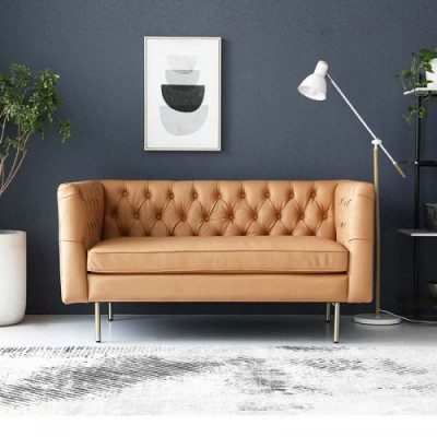 English-style furniture Chesterfield two-seater couch pink turquoise yellow blue sofa
