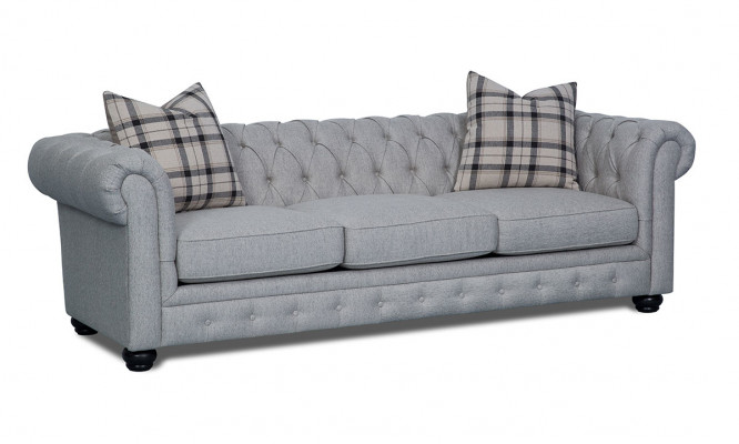 Chesterfield 3-seater sofa fabric sofa couch upholstery seat suite 3-seater sofas new