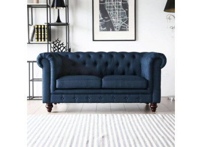 English style furniture Chesterfield two-seater couch pink colorful yellow blue sofa