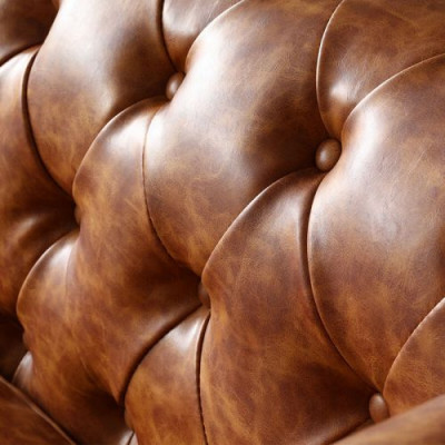 Chesterfield Leather Upholstered Design Sofa Luxury Couch Classic Sofa 3 Seater New