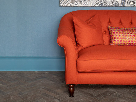 Chesterfield 3-seater sofa fabric sofa couch upholstered seat suite 3-seater sofas new