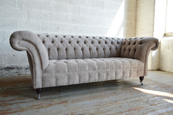 Chesterfield 3 seater couch upholstered sofas seat living room sofa three-seater new
