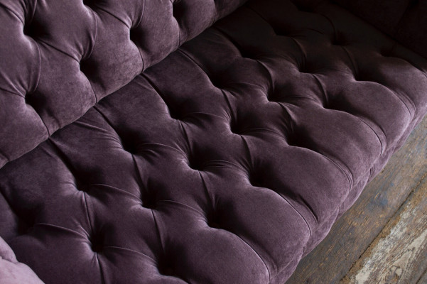 Sofa 2-seater Chesterfield design relax sofas upholstered modern couches purple new