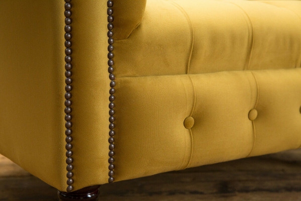 Chesterfield Sofa 1.5 SEATER Upholstered Designer Couches Sofa Set Bench Seat