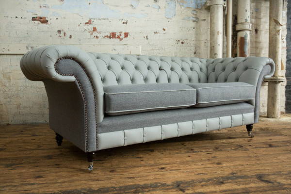 Chesterfield Sofa 3 Seater Couch Sofas Living Room Design Sofa Gray New