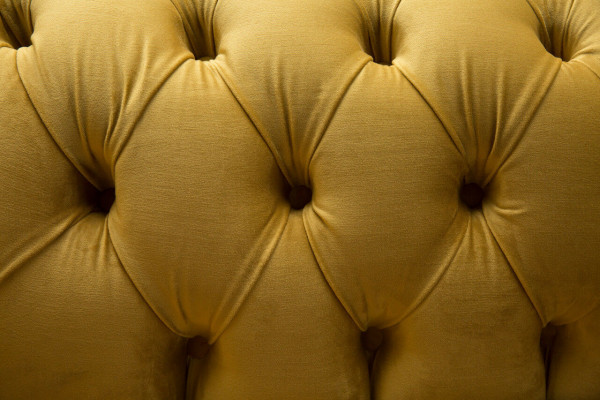 Chesterfield Sofa 2-Seater Upholstered Couches Couch Three-Seater Yellow Sofas Velvet New