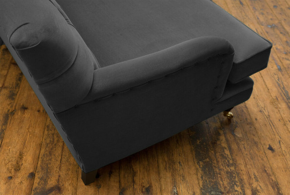 Chesterfield 3-seater couch upholstery fabric couches seating living room sofa velvet new