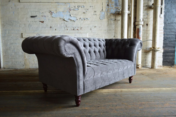 Chesterfield Sofa 2 Seater Couch Sofas Couches Living Room Design Sofa Gray New